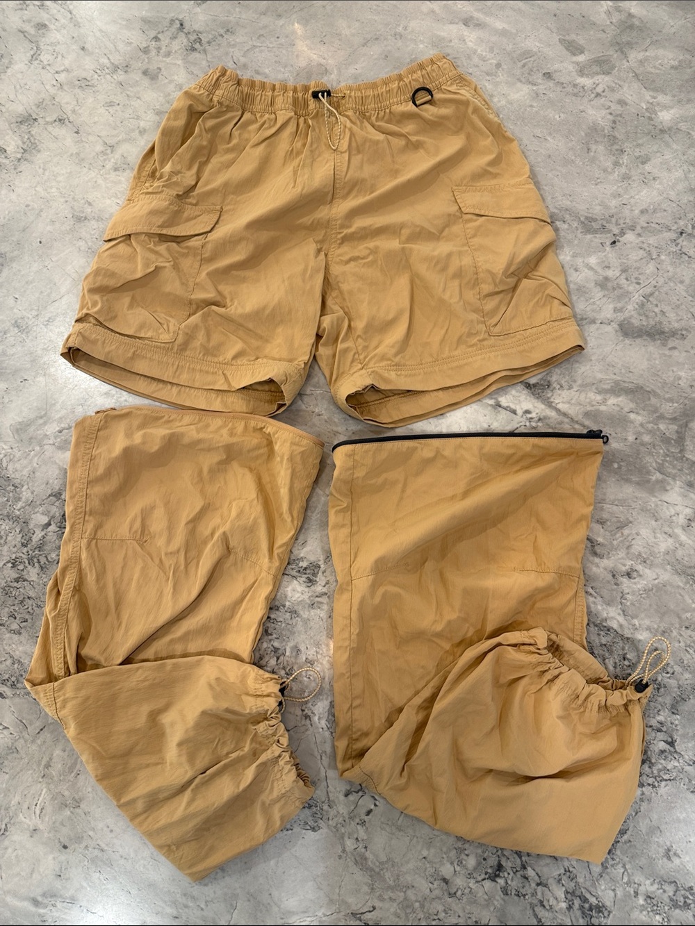 Convertible Cargo Shorts - Light Brown/Tan